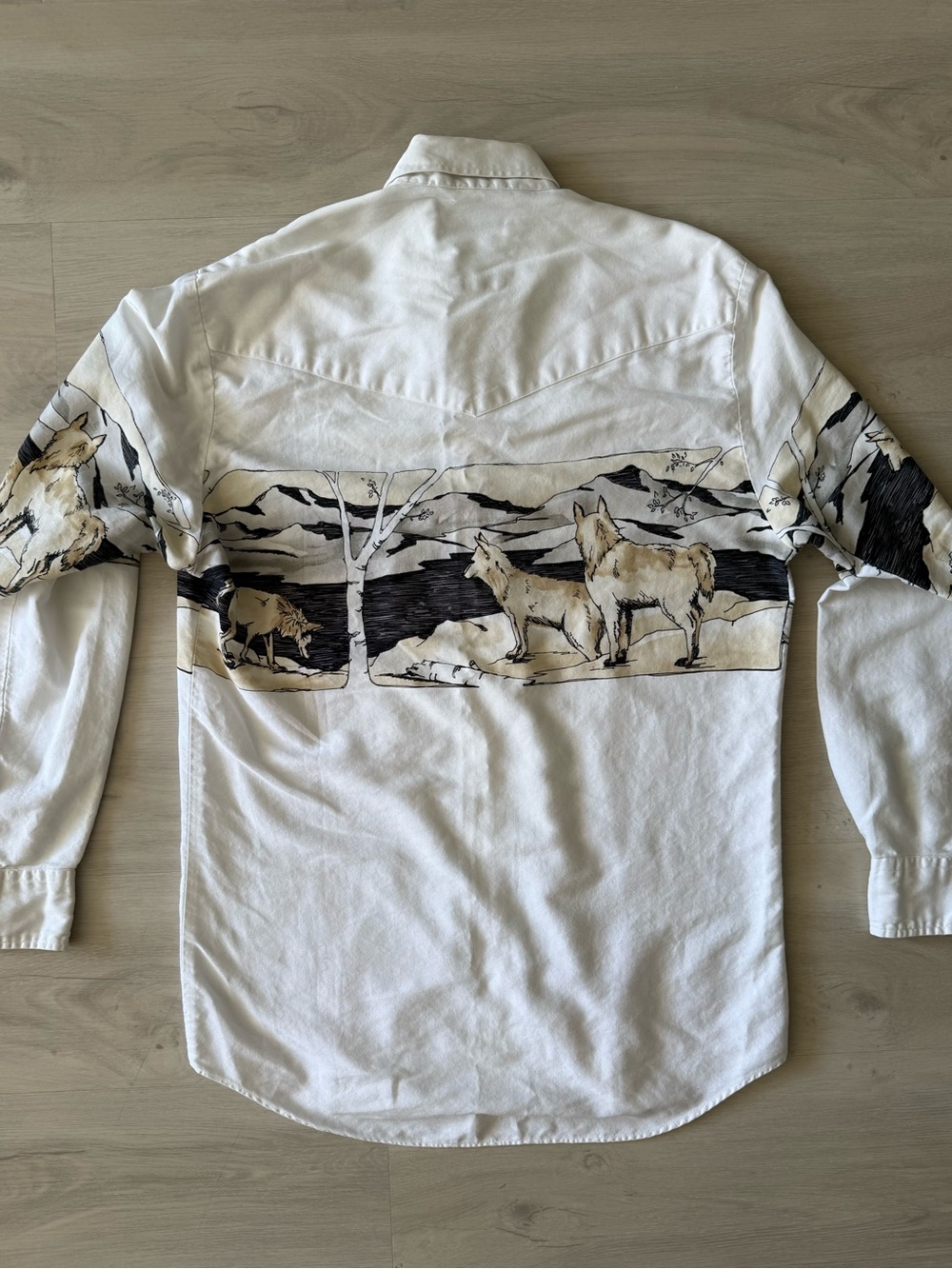 Vintage Roper Rodeo Blue Wolf Shirt - Picture 7 of 9